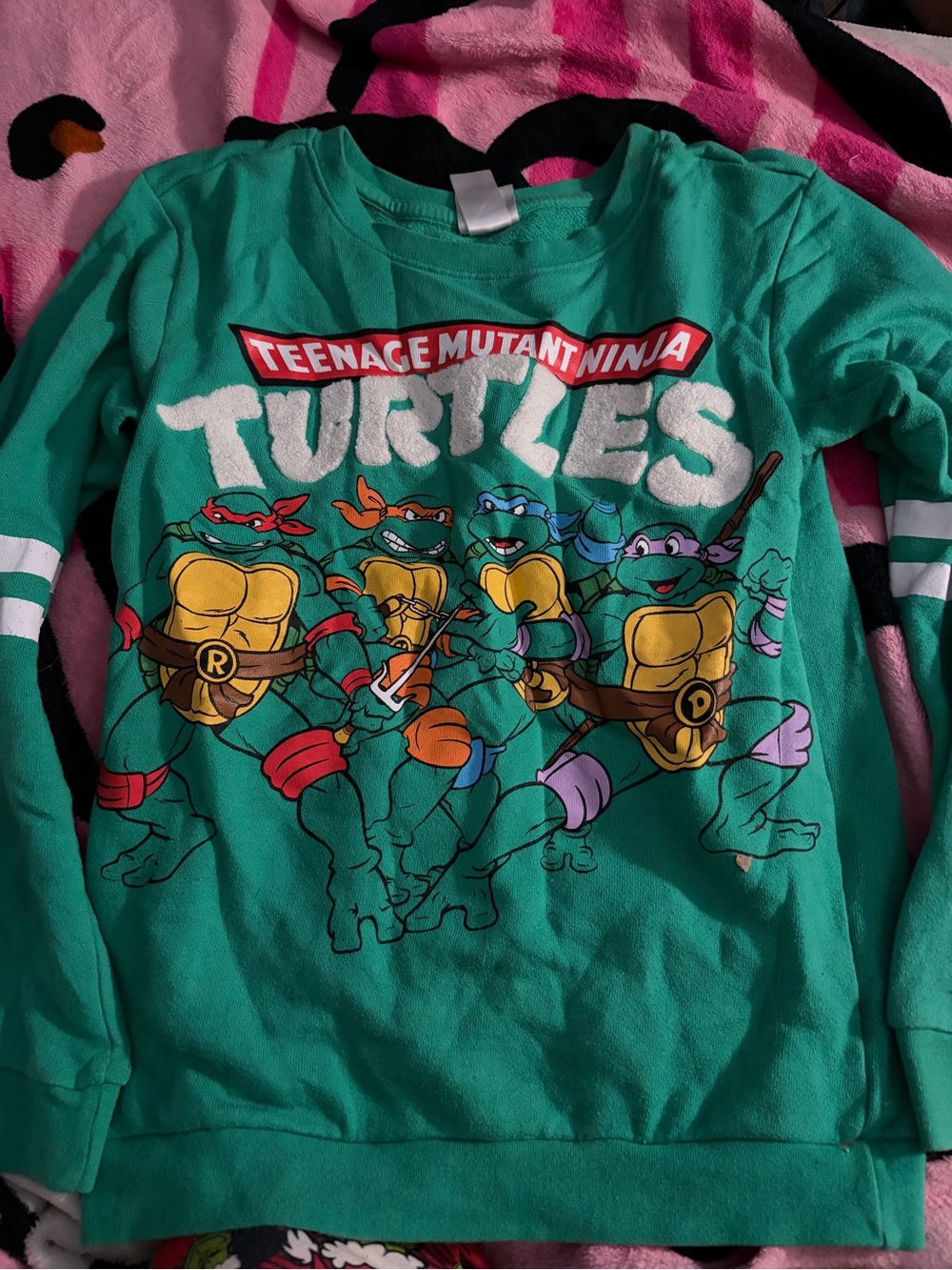 Nickelodeon Teal Teenage Mutant Ninja Turtles Pullover Sweatshirt